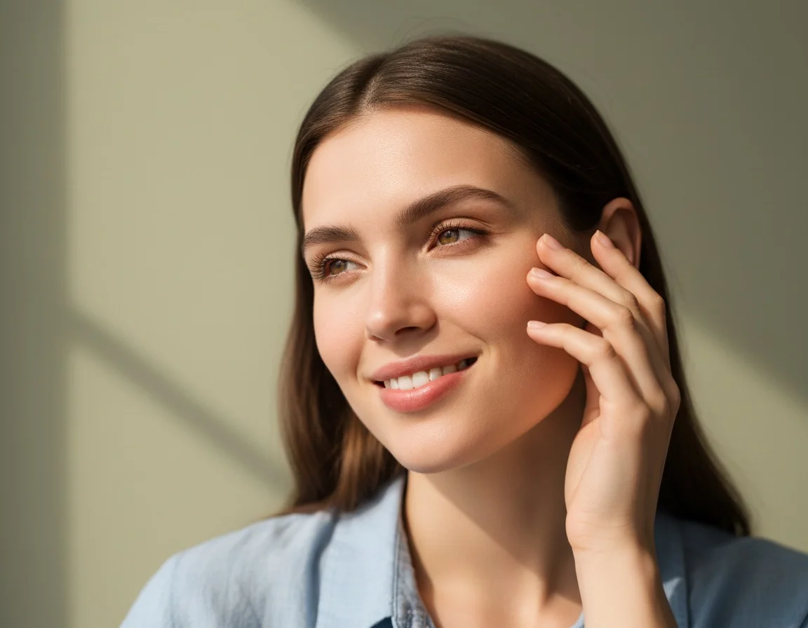 Junge Frau genießt die Freiheit mit Kontaktlinsen